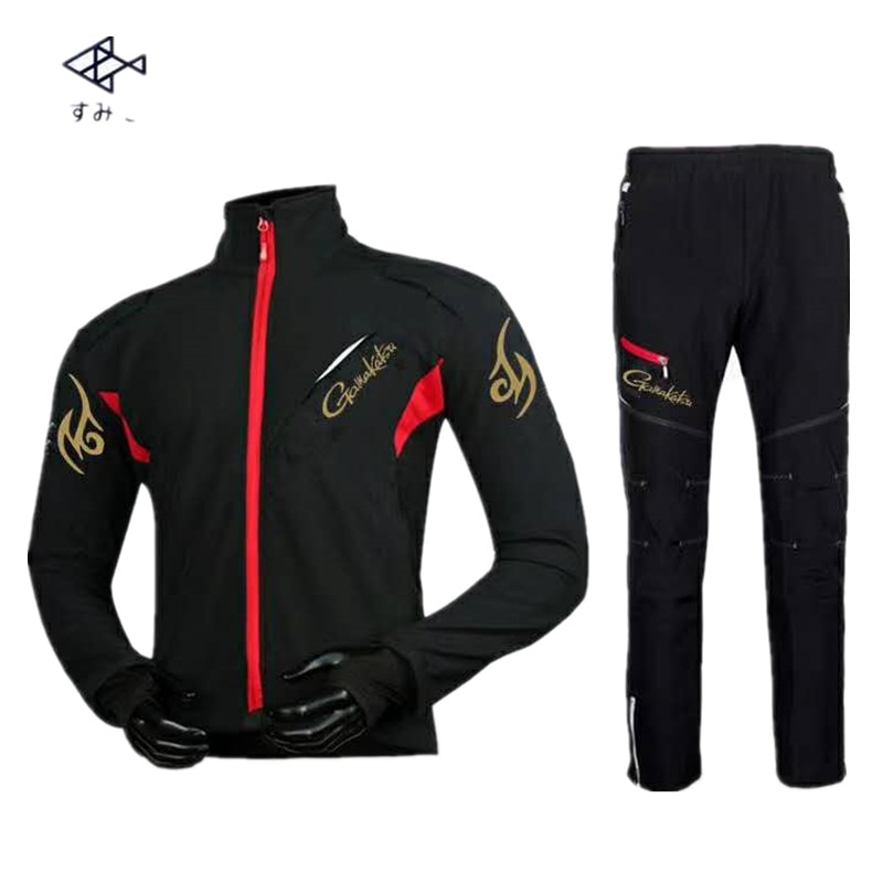 Gamakatsu Vissen Jas Herfst Winter Fleece Warm Vissen Kleding Waterdicht Ademend Vissen Soft Shell Jas Broek