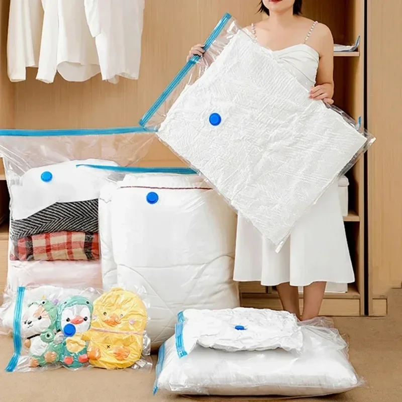 Vacuum Storage Bags Vacuum Seal Bag Space Saving Bags for Comforters Clothes Pillow Bedding Blanket Storage