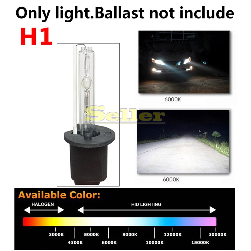 Ampoules au xénon HID H1, blanc pur de remplacement, 3000K-12000K 12V 55W, lampe antibrouillard pour phares de voiture, Source de lumière automobile