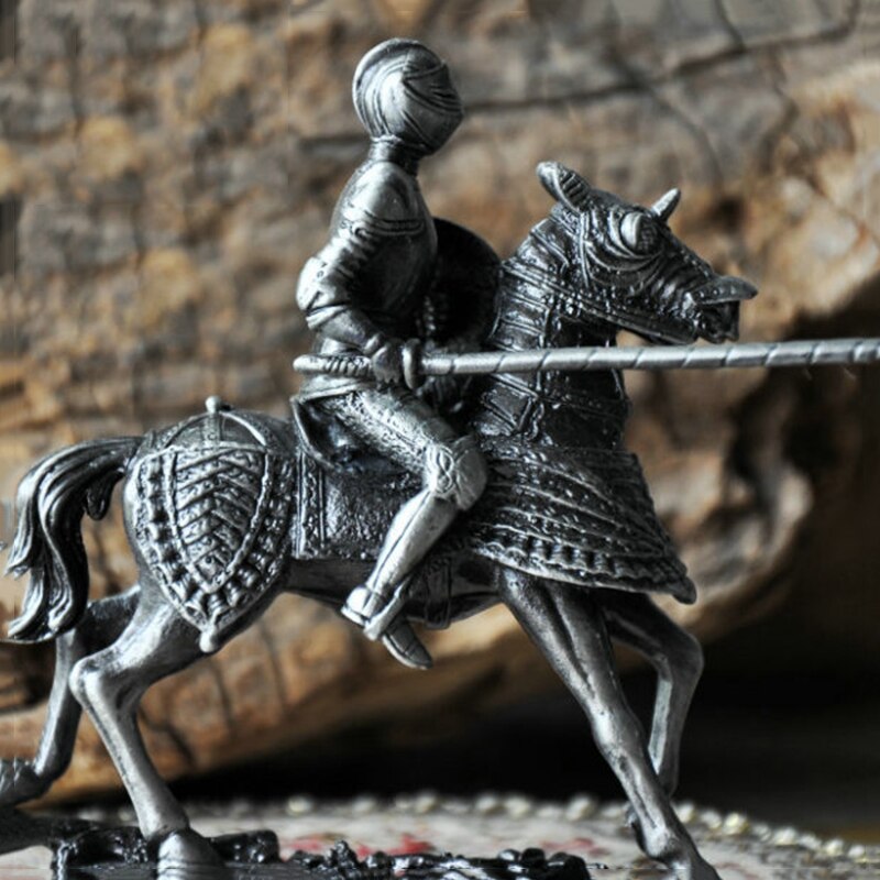 Classical European Tin Soldier The Medieval Knight Of Temple Classic Knights Figurines Man GY45