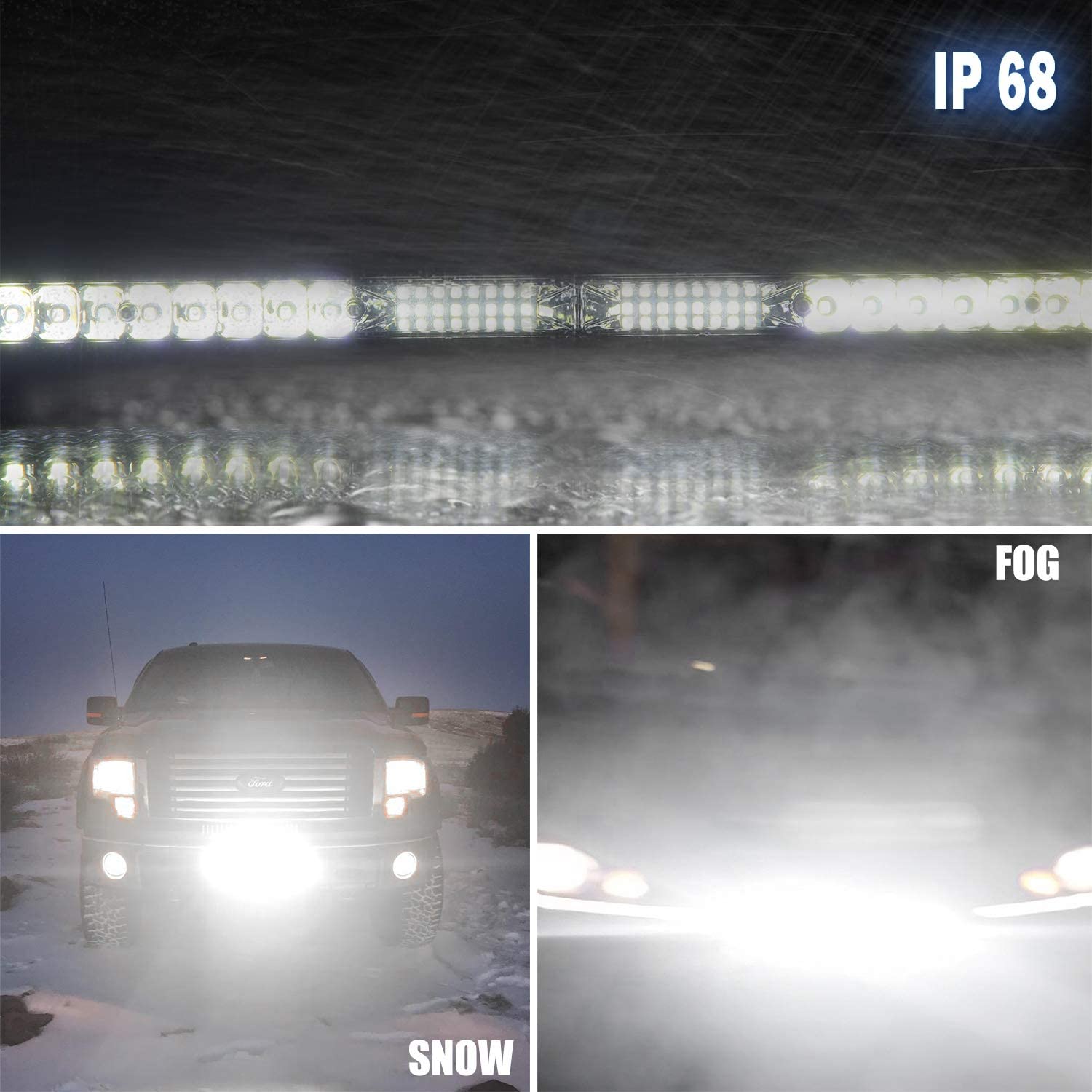 Led Light Bar 11 Inch Single Row Led Light Bar Spot Flood Combo Driving Off Road Light Bar LED Work Light 1PC for Truck