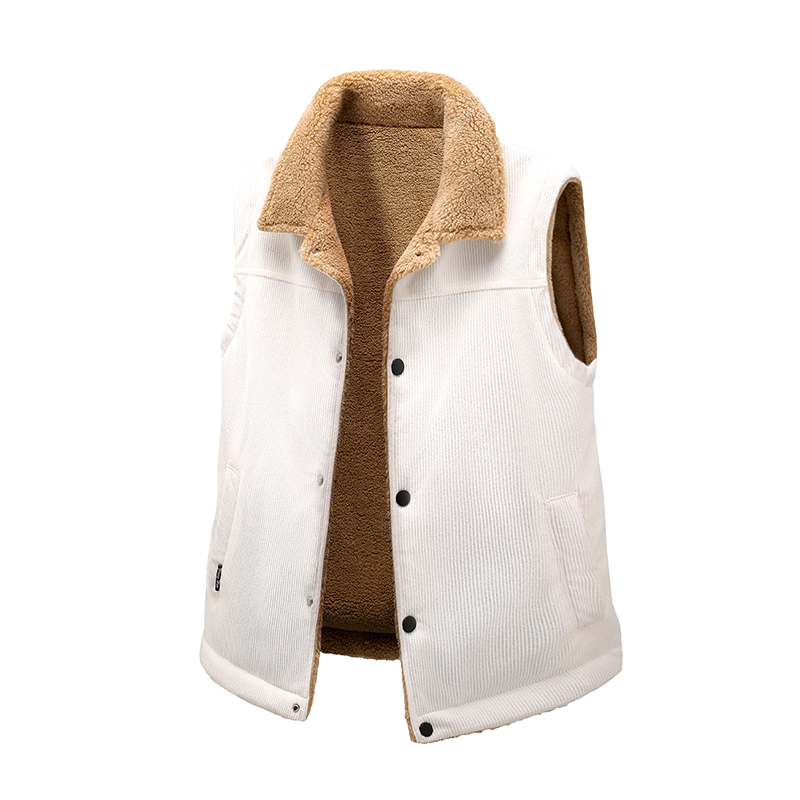 Winterweste für herren, herrenweste aus winterfleece und warmem lammfleece, vielseitige und lässige herrenweste