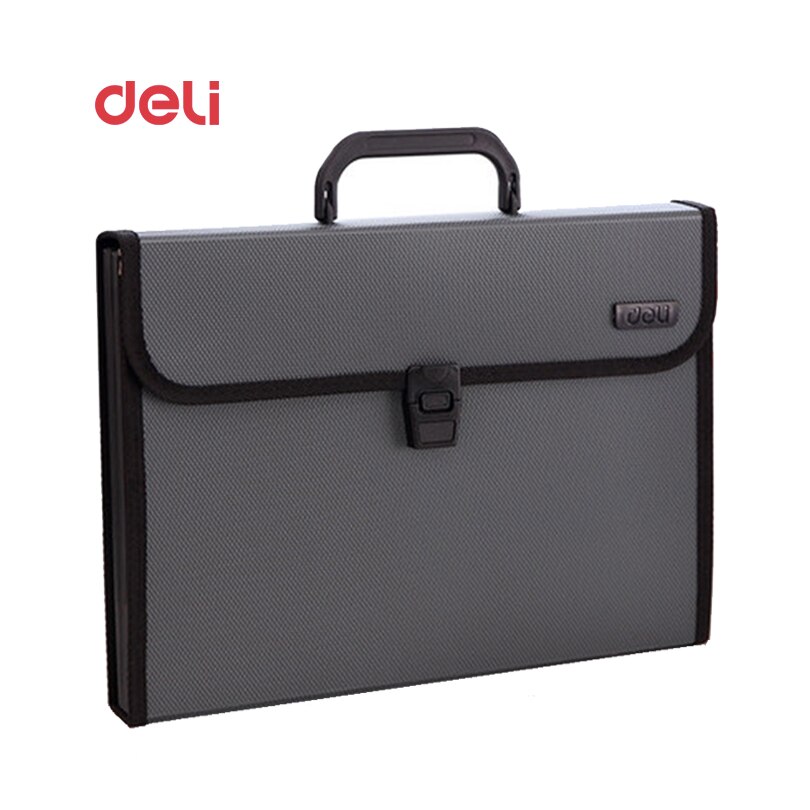 Deli stationery File Folder A4 12 packet durable Expanding Wallet Manage files Organizer Paper Holder Document expanding wallet