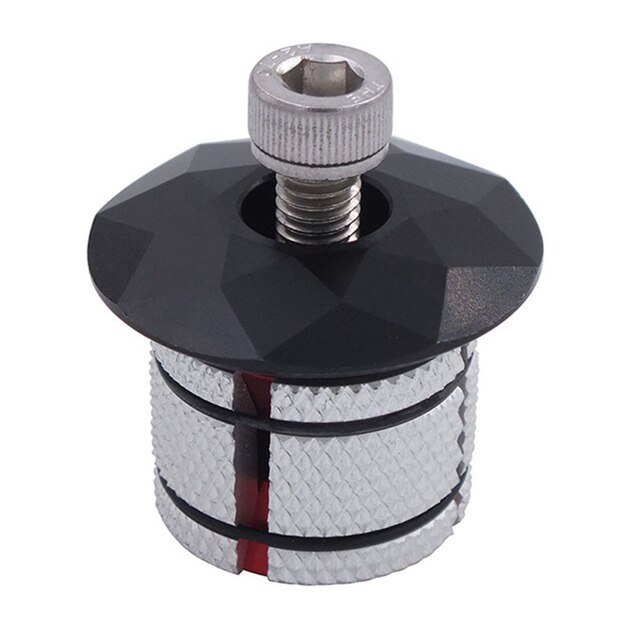 MTB Bike Carbon Fork Steerer Tube Expander Plug Expansion Flower Heart Screw Ultra Light Front Fork Vertical Tube Hanging Core: Black