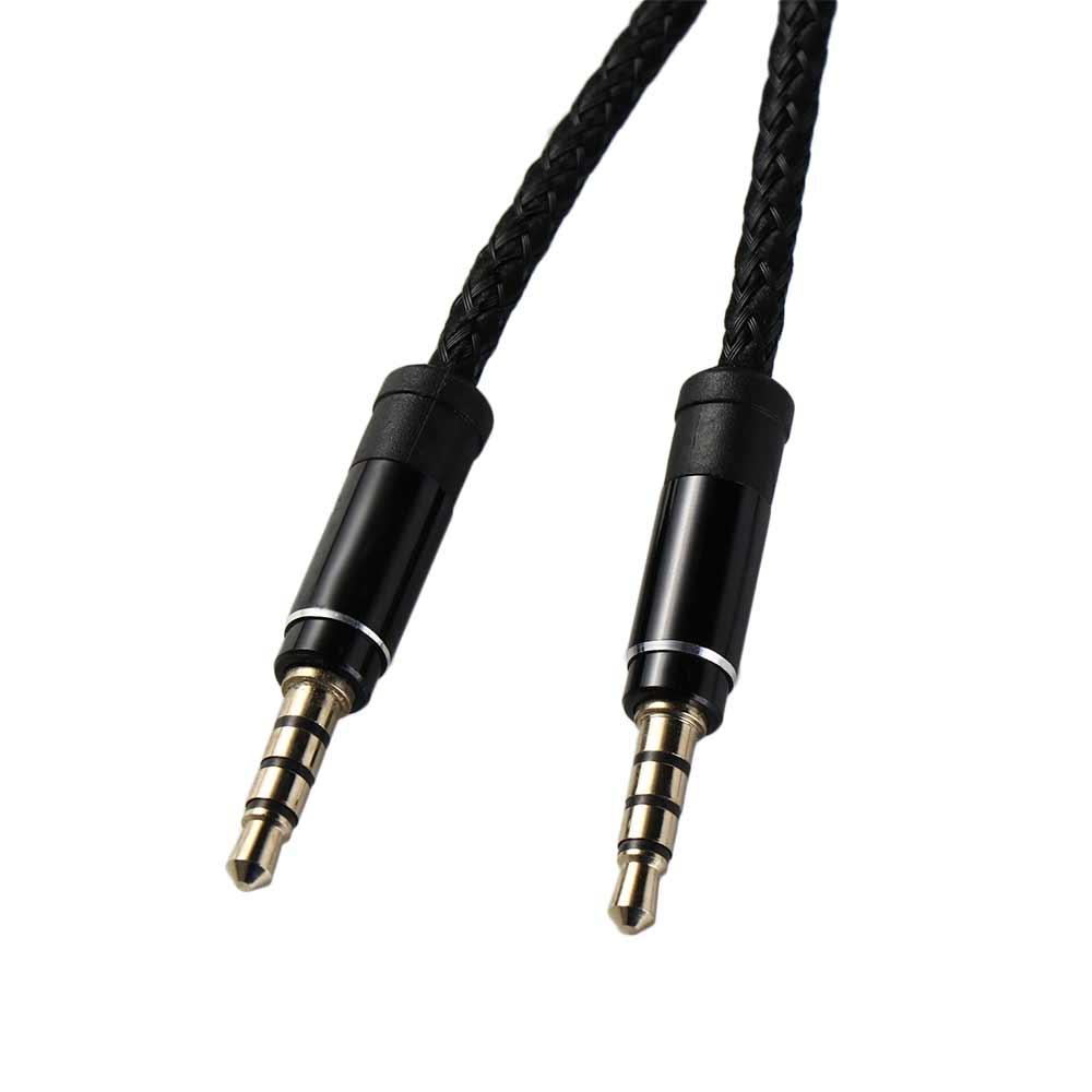 Cable de altavoz trenzado de nailon auxiliar, Cable adaptador de Audio tejido de nailon estéreo, Cable de extensión para auriculares, Cable de Audio de 3,5mm, Cable auxiliar para coche