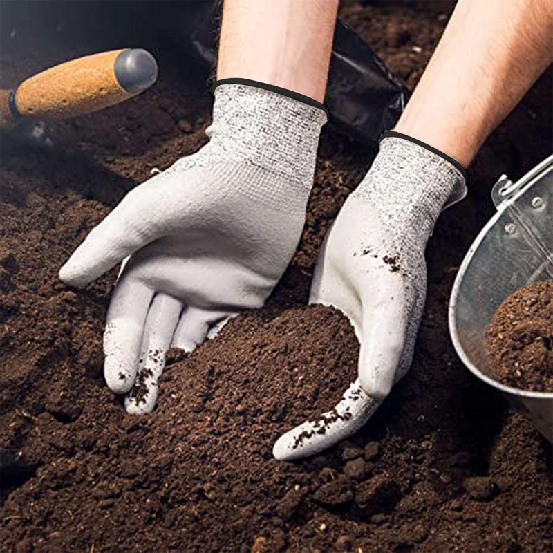 1 paar anti-snijbestendige handschoenen grijze kleur anti-snij niveau 5 veiligheidswerkhandschoenen snijbestendige handschoenen maat S-XL