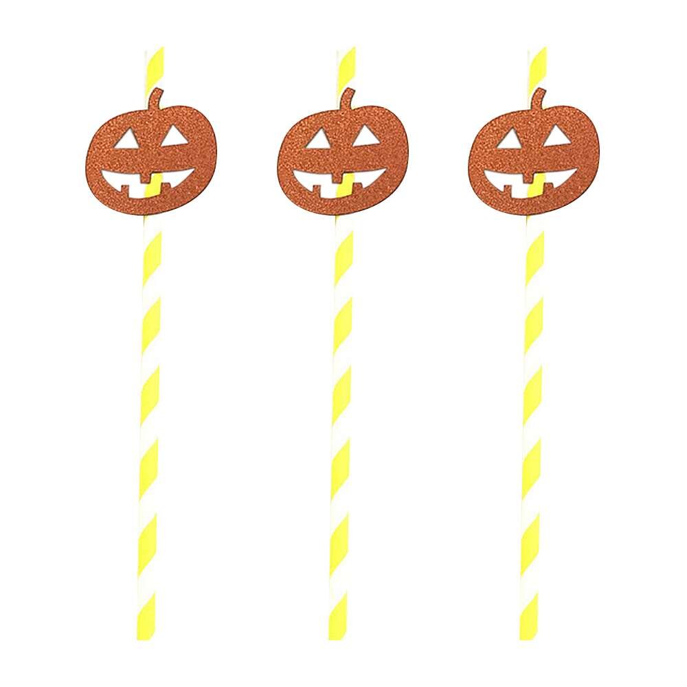 Halloween roliga sugrör -5 förpackningar halloween sugrör roliga personlighet sugrör  (10/ pack , 5 förpackningar per set)