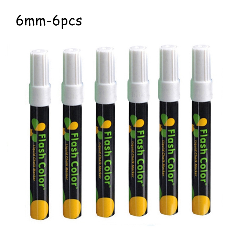 Haile 8Colors/lot Liquid Chalk Erasable Highlighter Art Graffiti Marker Pen For Glass Whiteboard LED Chalkboard Billboard Screen: Light Grey