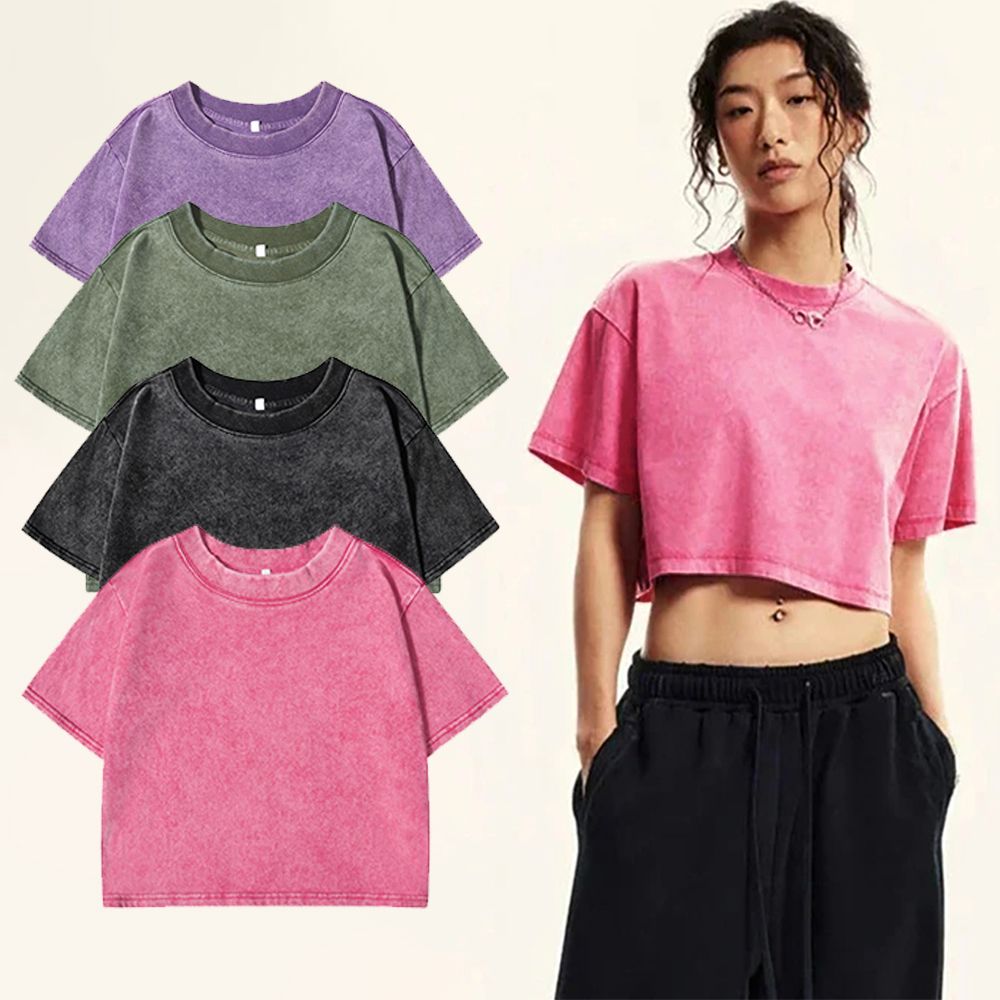 Effen kleur slank gewassen T-shirt damesmode zachte katoenen T-shirts casual sport korte mouw coole retro kleding vrouwelijk