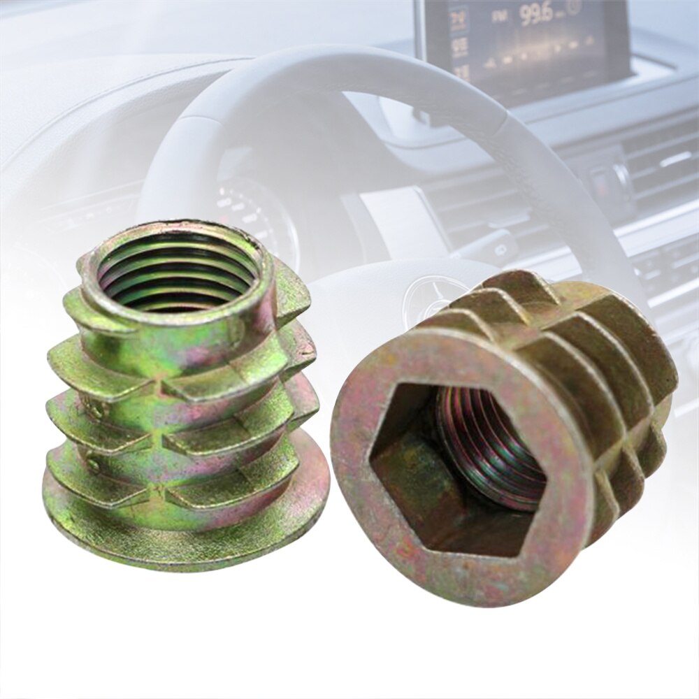 Tornillo de accionamiento hexagonal de inserción roscada, tornillo de aleación de Zinc, tornillo de sujeción para muebles, tablero de fibra de madera contrachapada, 40 Uds.