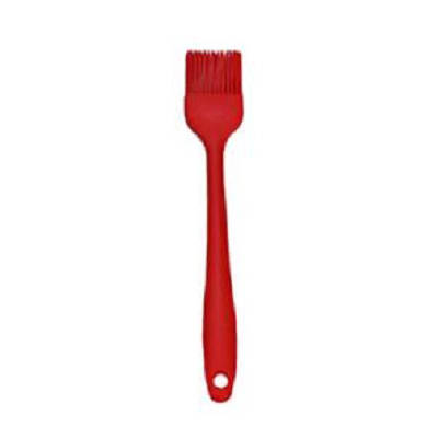 Bbq grillmåtte genanvendelig non-stick bageplade måtte varmebestandig grill kobber grill måtte pad madlavning ovn køkkenredskaber: Silikone oliebørste / 1pc