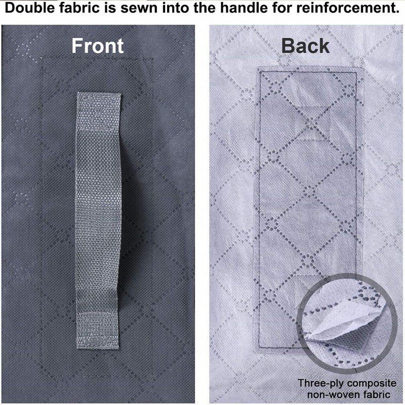 Yaapeet Large Under Bed Storage Bags Clothes Containers Clear Window Reinforced Handles Foldable Rectangle Closet Organizers