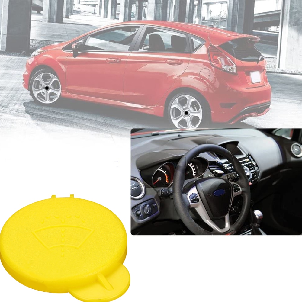 couvercle de bouteille de lave-glace bleu/jaune en plastique pare-brise bouchon de bouteille de lavage pour Ford FIESTA MK5