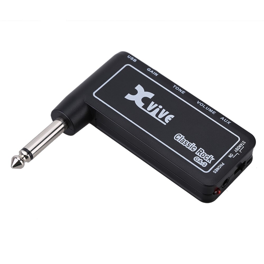 Xvive GA3/GA4/GA5 Classic Rock Mini Portable Rechargeable Electric Guitar Plug Headphone Amp Amplifier