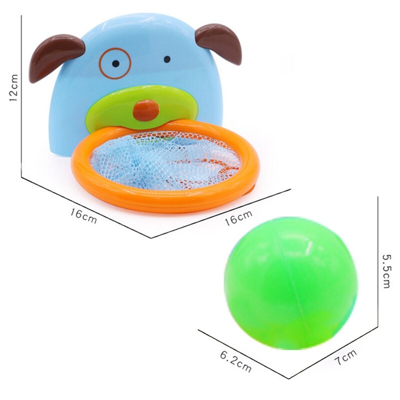 Barn bad dabbling leksak basketkorg stativ sport basket för baby shower - en ocean ball