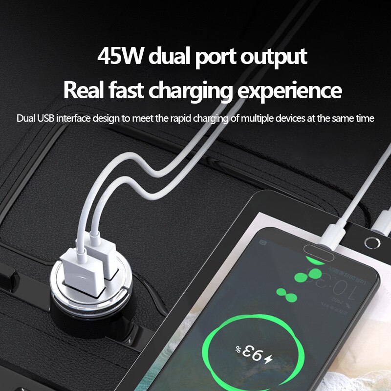 45W Usb Autolader Voor Magsafe Iphone 12 Quick Charge 4.0 3.0 Supercharge Scp Snelle Pd Usb C Draadloze opladen Auto Telefoon Oplader