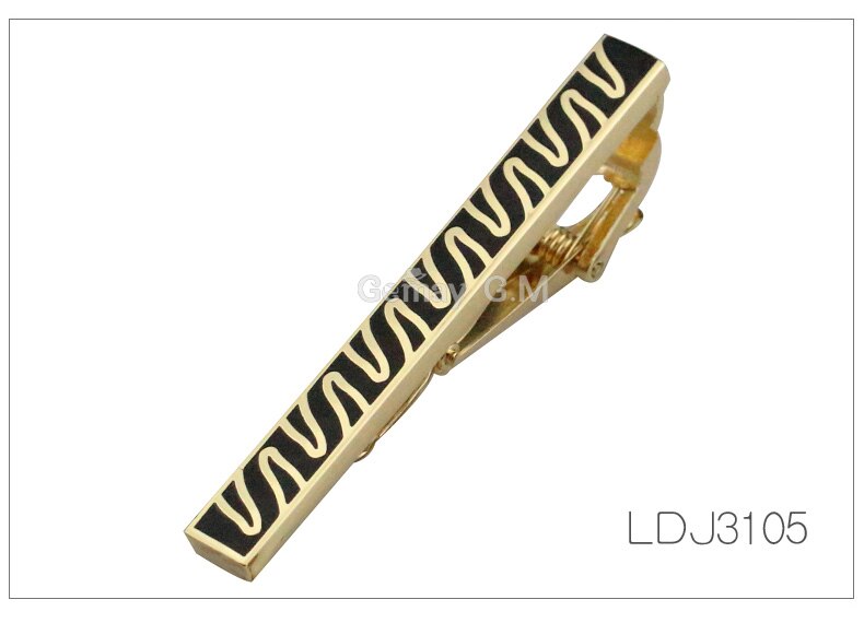 Nowe złote spinka robić krawata dla mężczyzn klasyczny miernik spinka robić krawata s stop spinka robić krawata złoty krawat kołnierz Szpilka kryształ biznes Corbata: LDJ3105