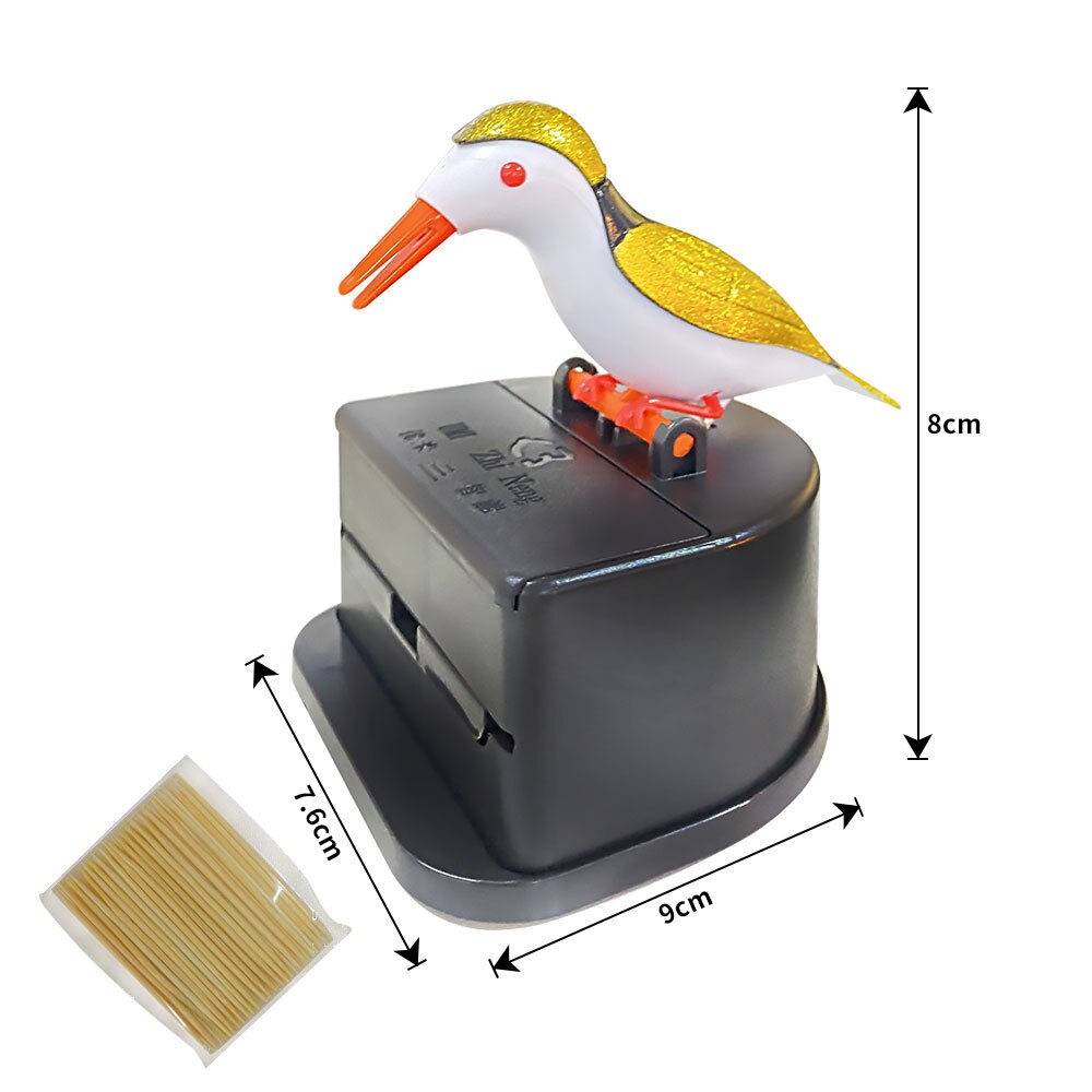 1Pc simpatico colibrì stuzzicadenti distributore automatico uccello stuzzicadenti scatola con stuzzicadenti pulizia denti segreto Stash Tandenstokers: 01