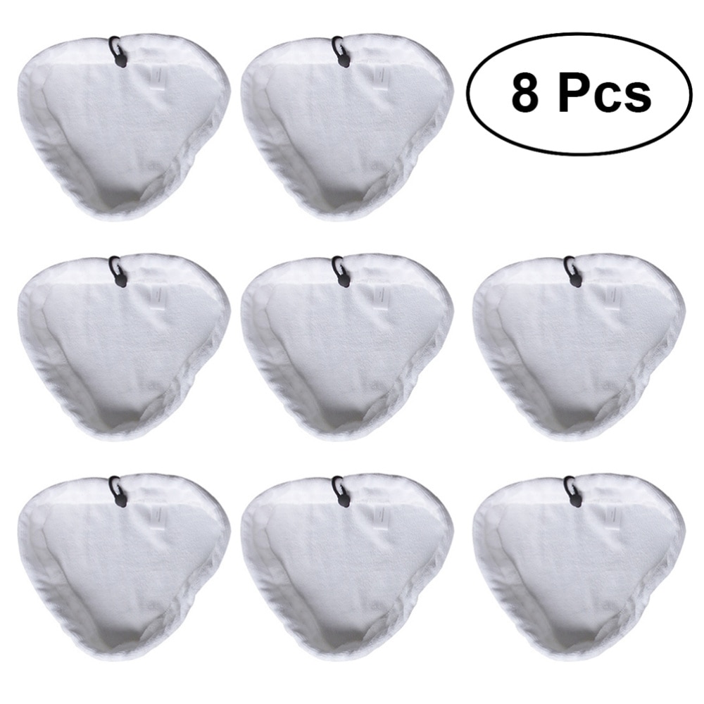  h2o x5 de 8 tampons de nettoyage en microfibre lavables pour balai vapeur: Default Title