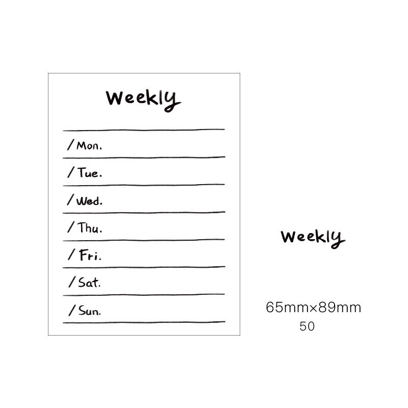 50 Sheets Notebook Cute Plan Student Stationery Office School Supplies Tearable Notebook Not Sticky Planner Memo Pad DIY Journal: Plan 50Sheets
