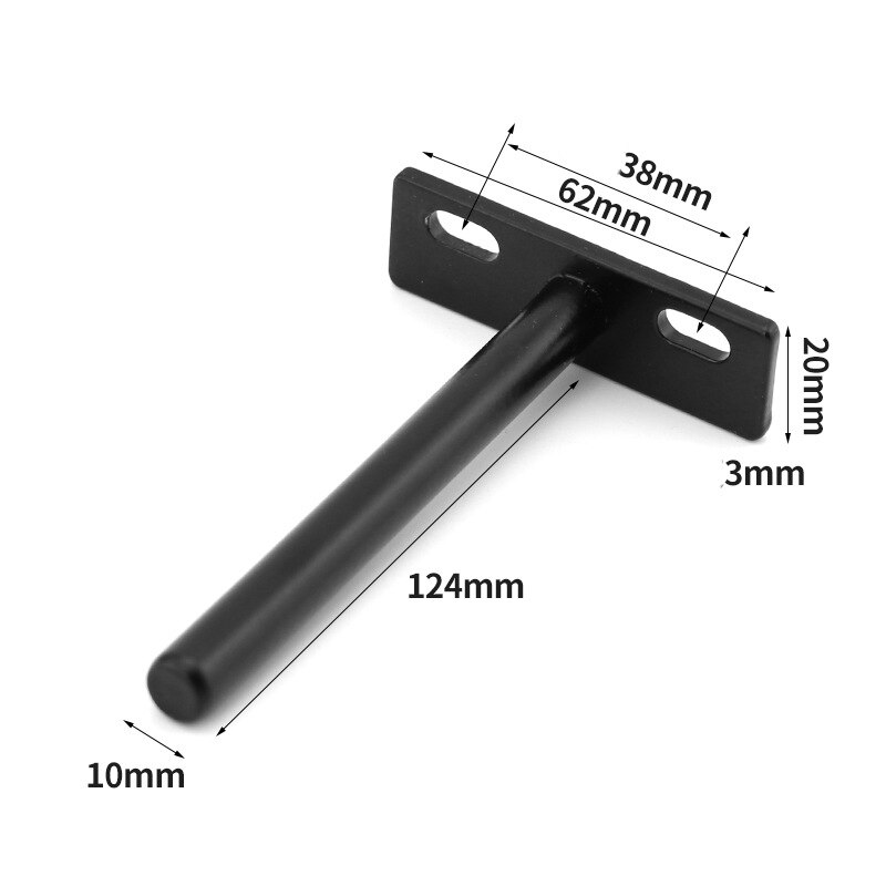 6Pcs Floating Shelf Brackets Concealed Blind Shelf Support for Raw Wood Shelves