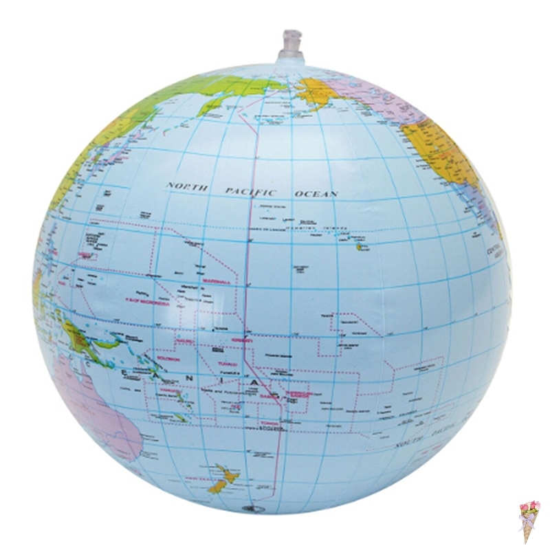 1pcs 30cm Inflatable Globe World Earth Ocean Map Ball Geography Learning Educational Beach Ball School accessories