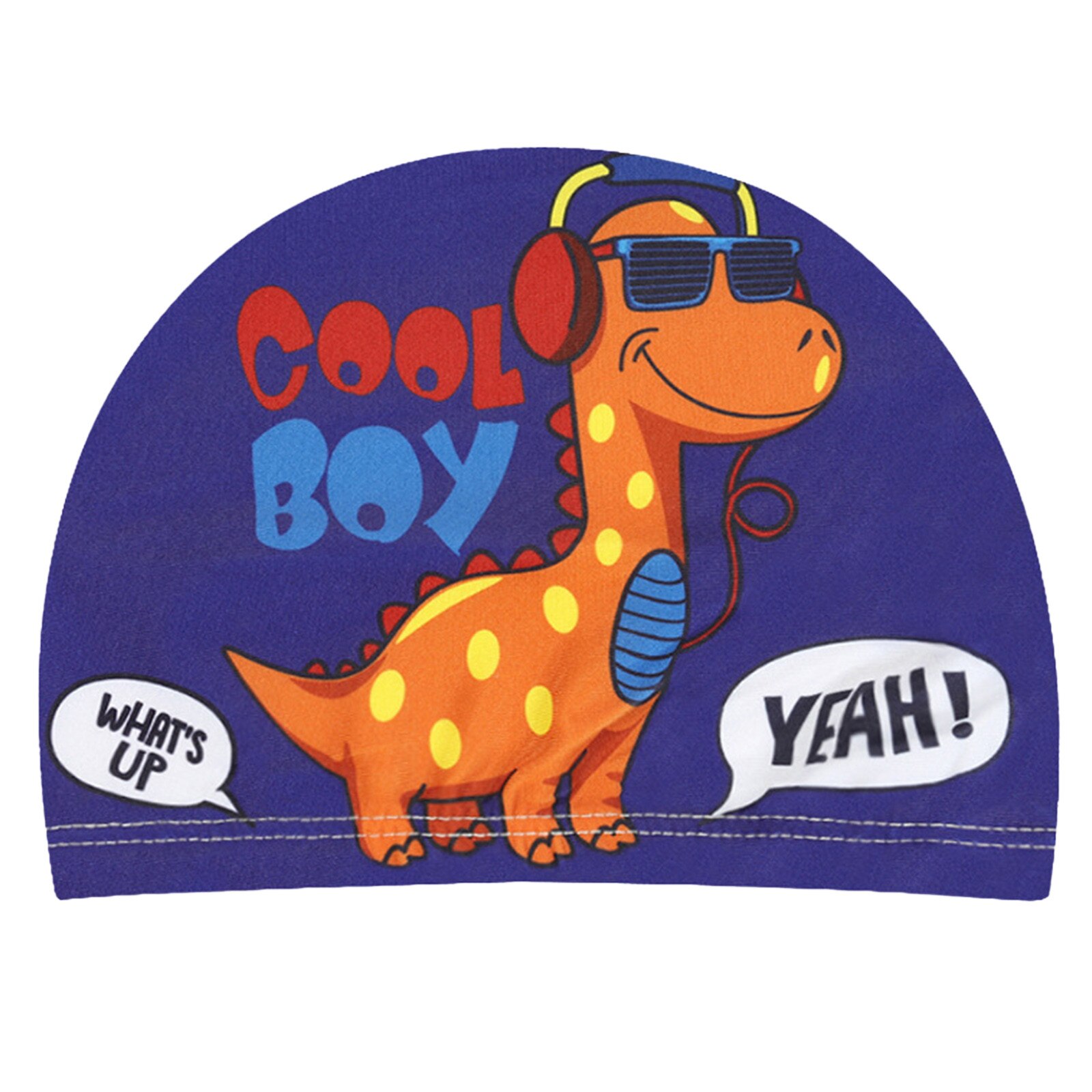 Gorro de natación con estampado de animales para niños y bebés, gorro ligero de poliéster suave con orejas protectoras e impermeable, Unisex # BL2