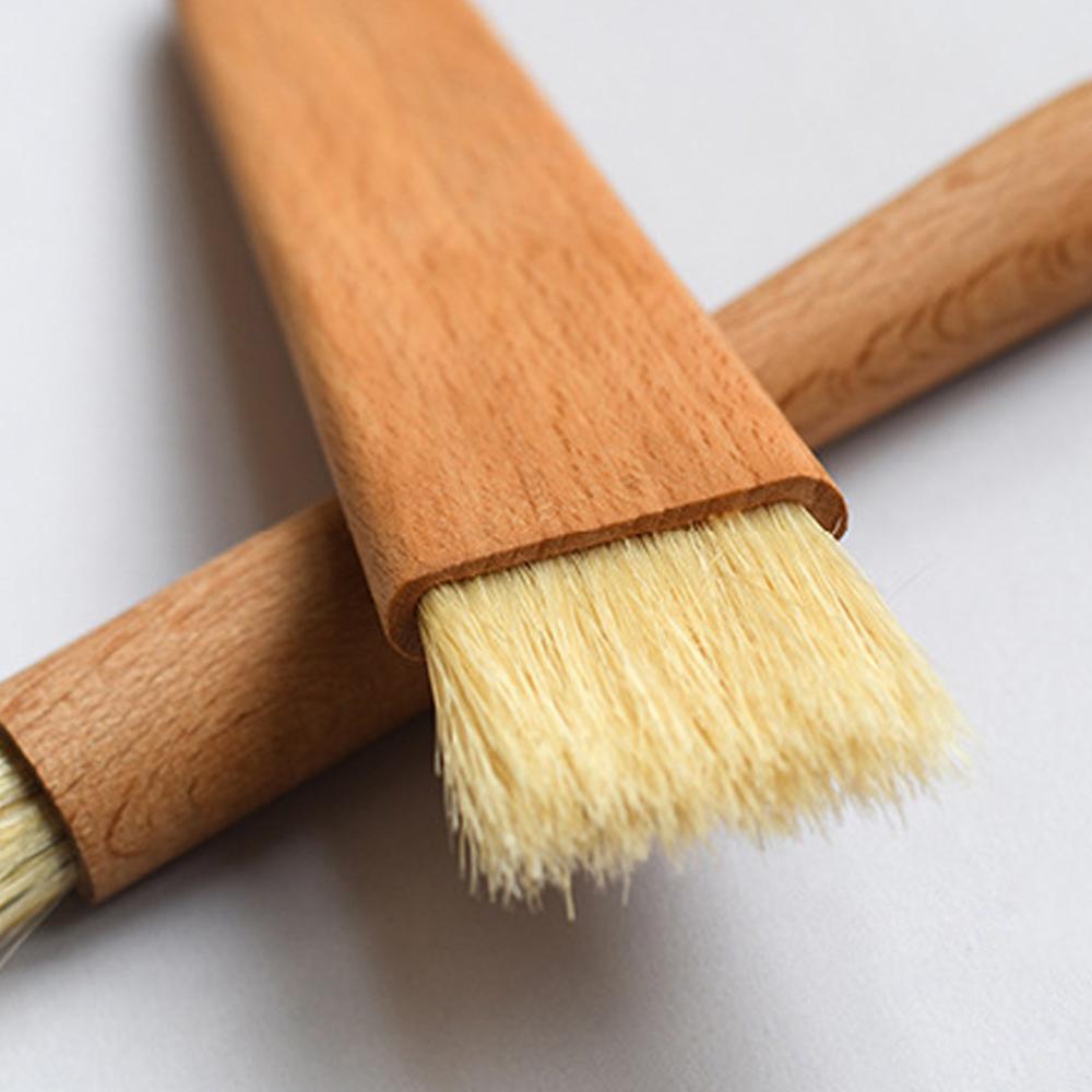 1Pc drewno kuchenny pędzel grill sos olejowy pędzel ciasto chleb masło szczotka miękkie futro pieczenia mięsa kuchnia narzędzia kuchenne