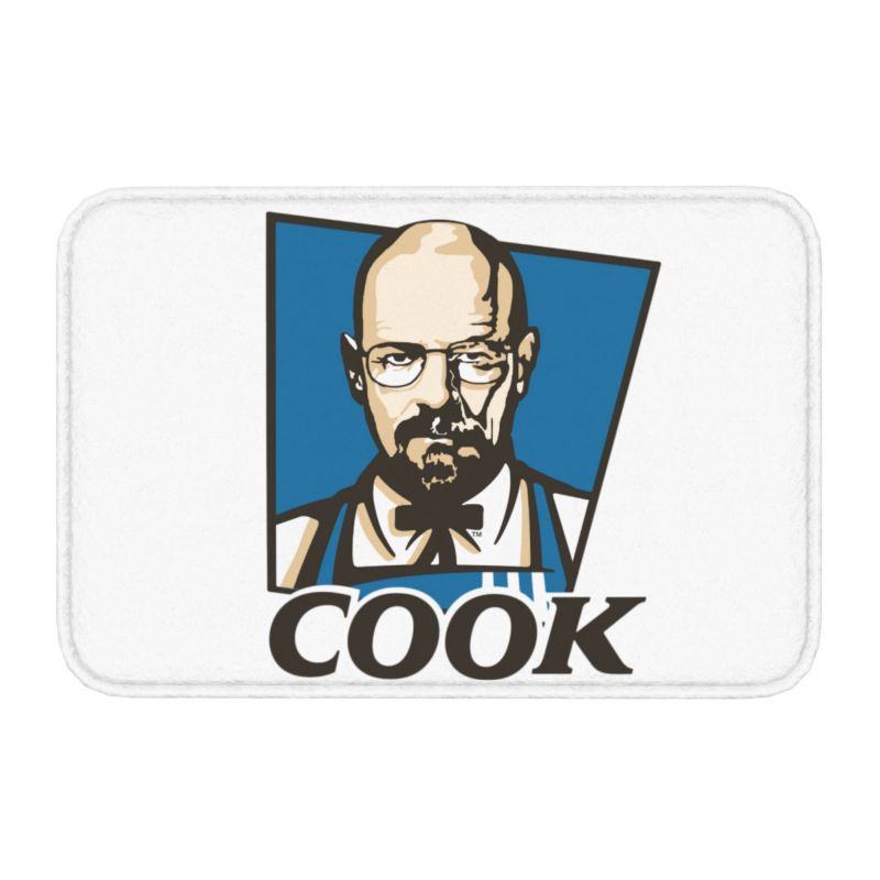 Breaking Bad Los Pollos Hermanos Front Door Mat Anti-Slip Outdoor Quick Dry The Chicken Brothers Doormat Entrance Rug Carpet: Dark Khaki
