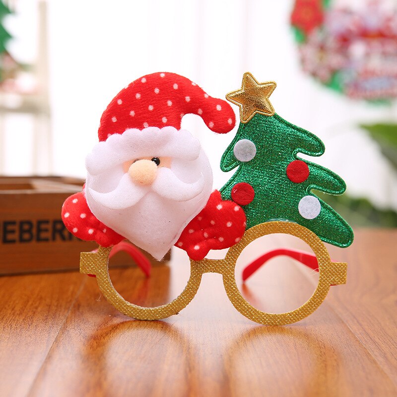 Nette Weihnachten Brille freundlicher Weihnachten Dekorationen Santa Claus Schneemann Brillen Foto Stütze Weihnachten Dekor freundlicher Party Spielzeug
