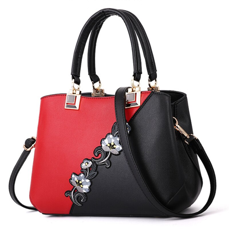 Printed Bags For Women Bags Famous Brand Women Shopper Bag Shell Floral Shoulder Luxury Handbags: Red wine