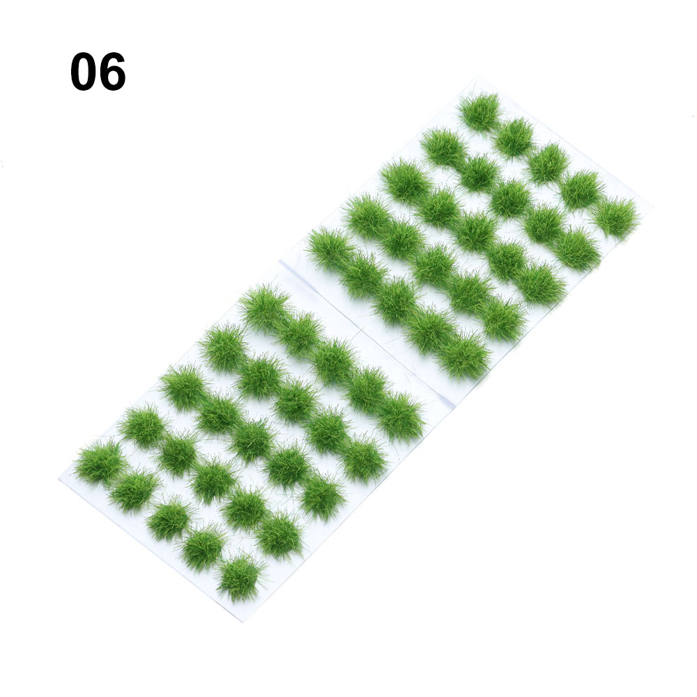 50pz 5mm erba artificiale ciuffo modello di simulazione boccole in miniatura grappolo di piante tavolo da sabbia multi-terreno scena materiale fai da te: genere 6-50pezzi