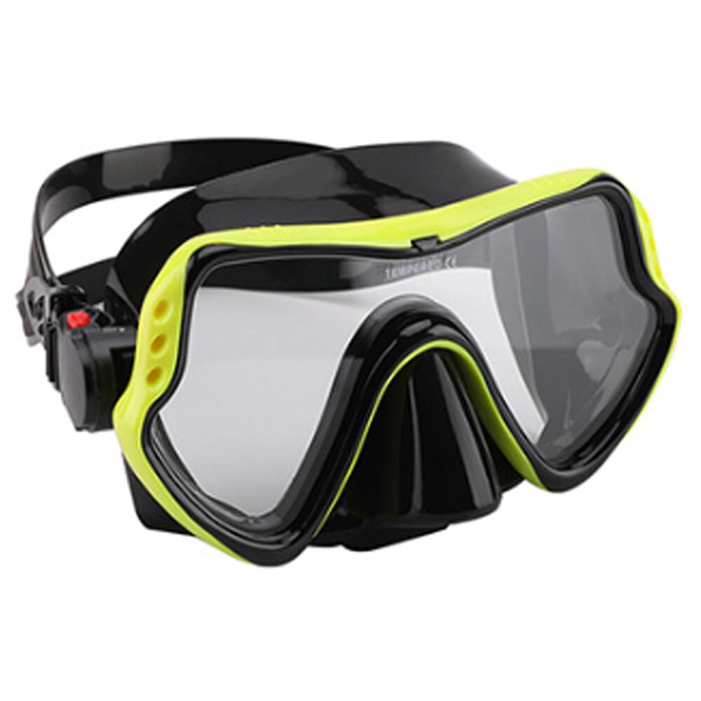 Scuba Diving Mask Snorkel Anti-Fog Goggles Glasse Set Adult Silicone Swimming Fishing Pool Equipment: Mask yellow