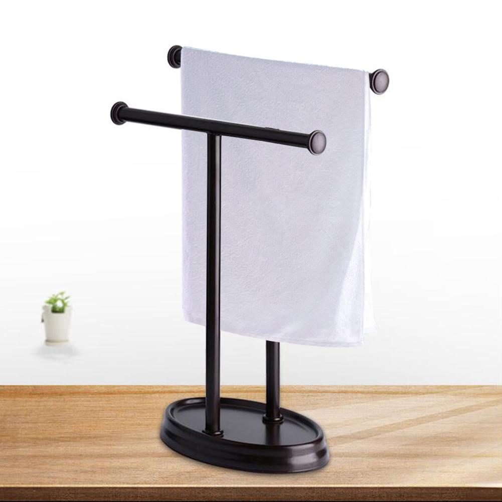 Handdoek Houder 27 cm Rvs Keuken Badkamer Handdoek Houder Voor Handdoeken Bar Rail Hanger Dubbele T- vormige Handdoekenrek #