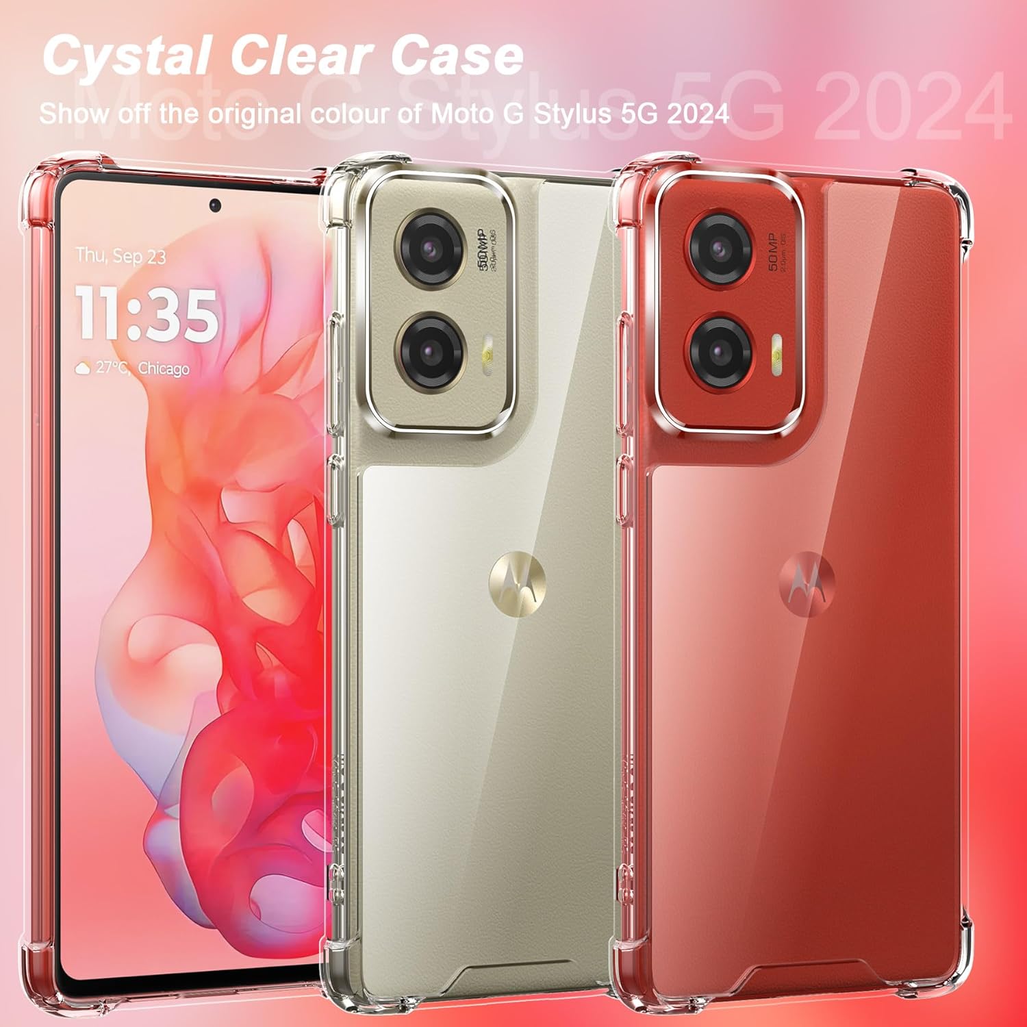 Capa protetora de tpu com airbag à prova de choque para motorola moto gg stylus power 5g g play.