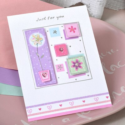 cute paper 3d handmade cards flower message cards greeting cards: MINI 0804 II 07