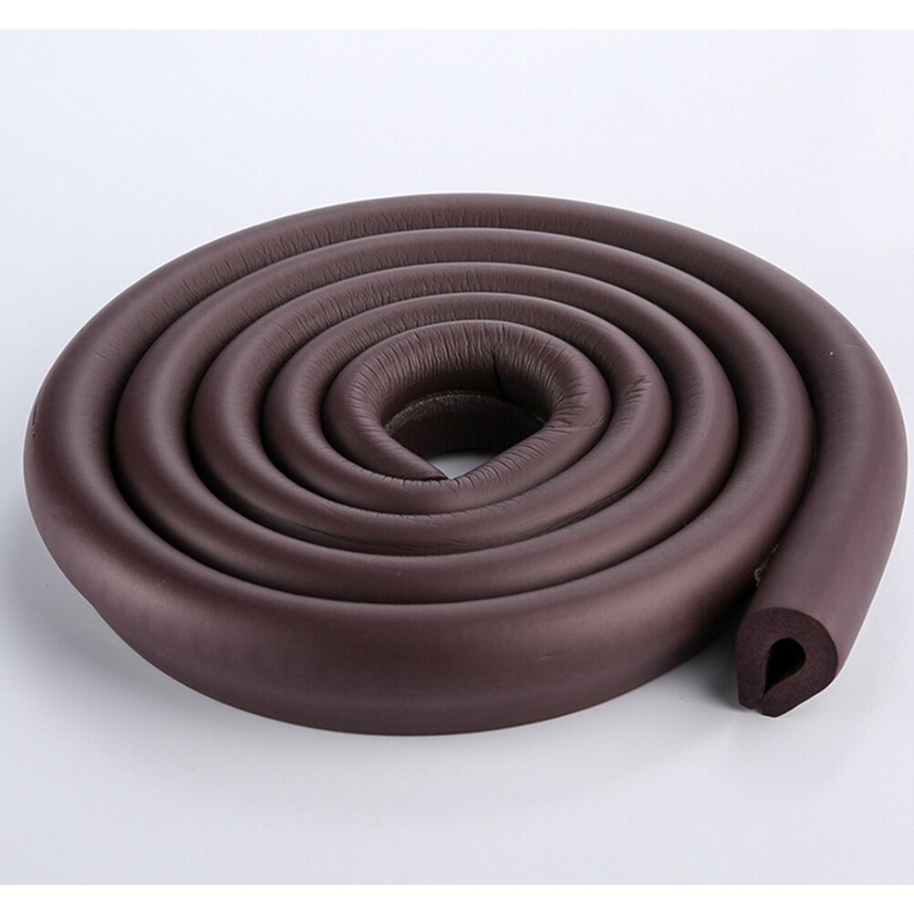 U Shape Children Safety Products 2M Baby Bumper Strip Baby Safety Corner Protector Table Edge Corner Guards Cushion Strip: Brown