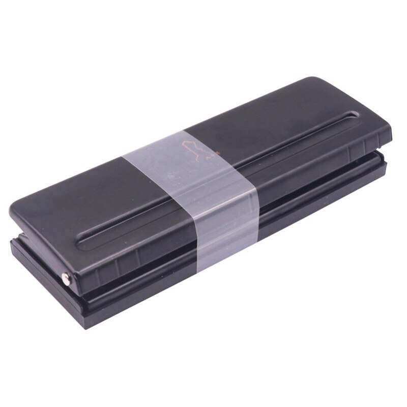 1 Pcs 6 Holes Puncher Standard Punch Office Binding Supplies Student stationery office binding equipment Good Tool: 6 Holes Black