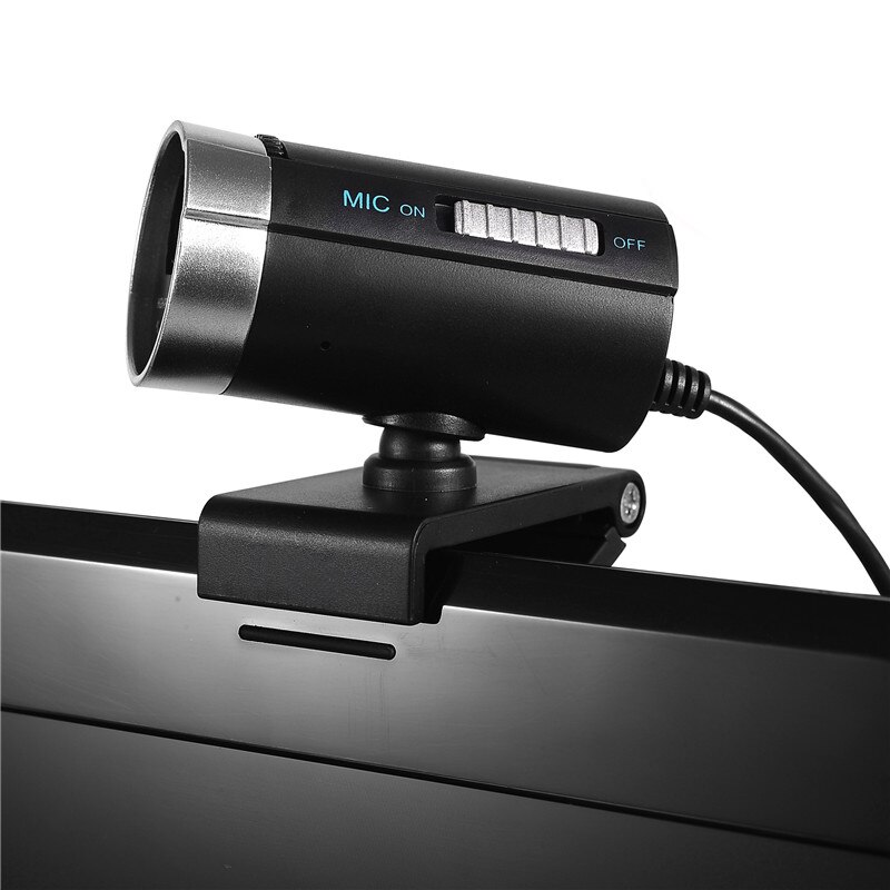 HD Camera Night Vision 360 Degree Adjustable with Microphone for Laptop Meeting PUO88