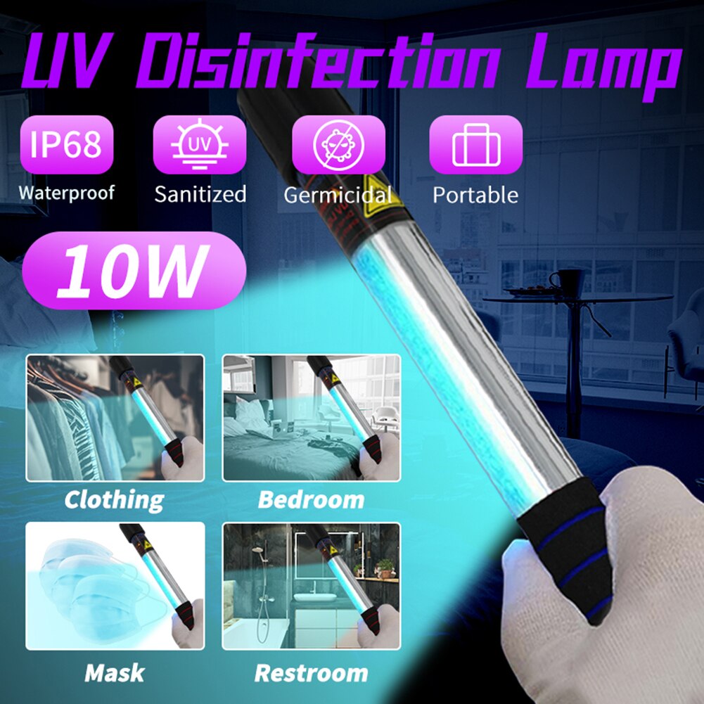 Portable Handheld UV Sterilization Sanitizer Light Stick Home Travel Waterproof Kill Bacteria Disinfection Lamp Wand Sanitizer