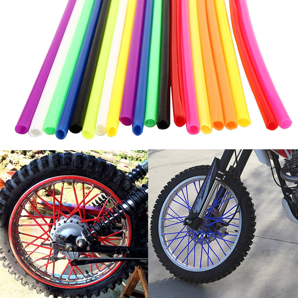 Cache coloré tendance pour rayon de roue de moto,tube de couverture pour jante de vélo, kit de protection d&#39;enjoliveur de motocross, équipement de cyclisme, matériel pour cycliste, 36 pièces/paquet,