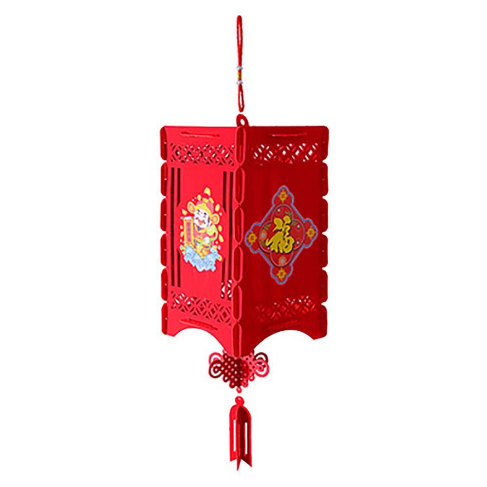 Stor rød lanterne dekoration kinesisk år dekoration forsyninger år festlig lille kinesisk knude vedhæng fest diy dekor: Lysegul