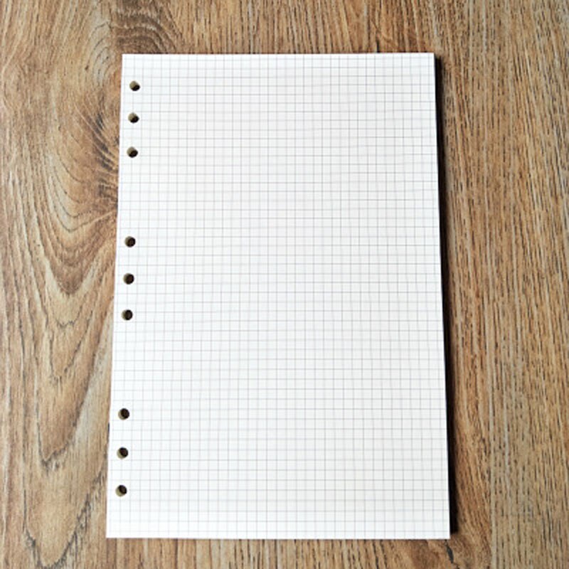 A5 A6 A7 Loose Leaf Notebook Paper Inner Page Diary Weekly Monthly Planner Holes Paper Refill Line Grid Blank Paper Refills