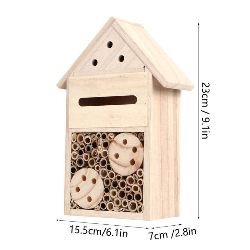Insecte en bois abeille maison bois Bug chambre hôtel abri jardin décoration nids boîte insectes boîte: Style02