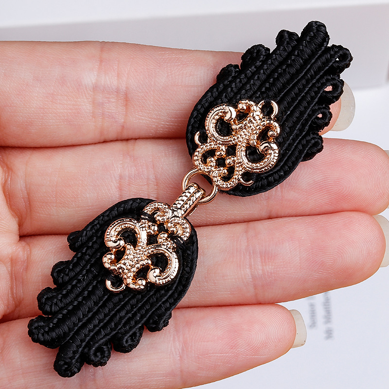 Fermoirs pour cape en métal, 2 paires, boutons à Clip pour Cardigan, boucles Cheongsam, attaches de couture pour vêtements
