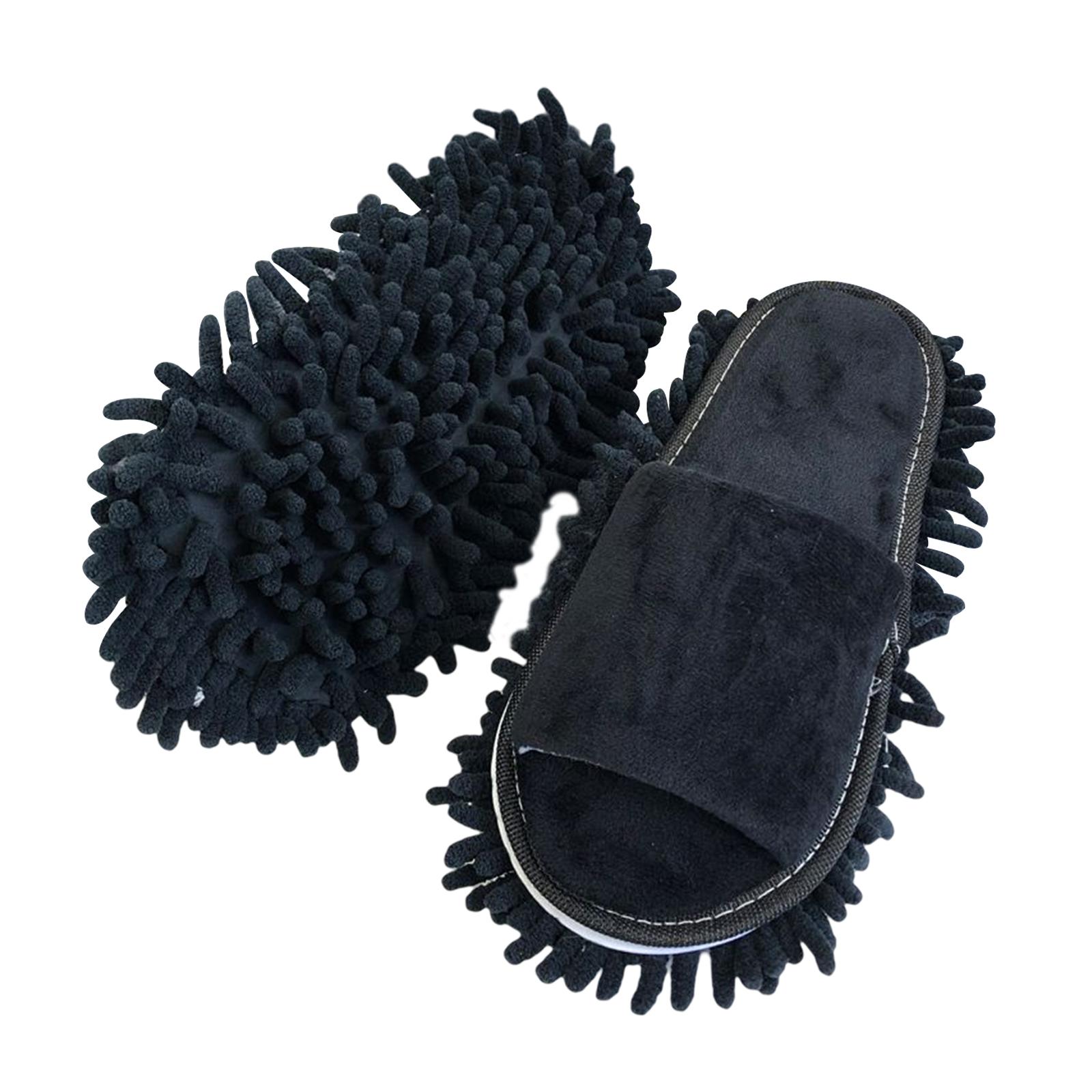 1 Pair Microfiber Mop Slippers Detachable Cleaning Tool for Home Dusting Moping Unisex Soft Brooms Household Washable Durable
