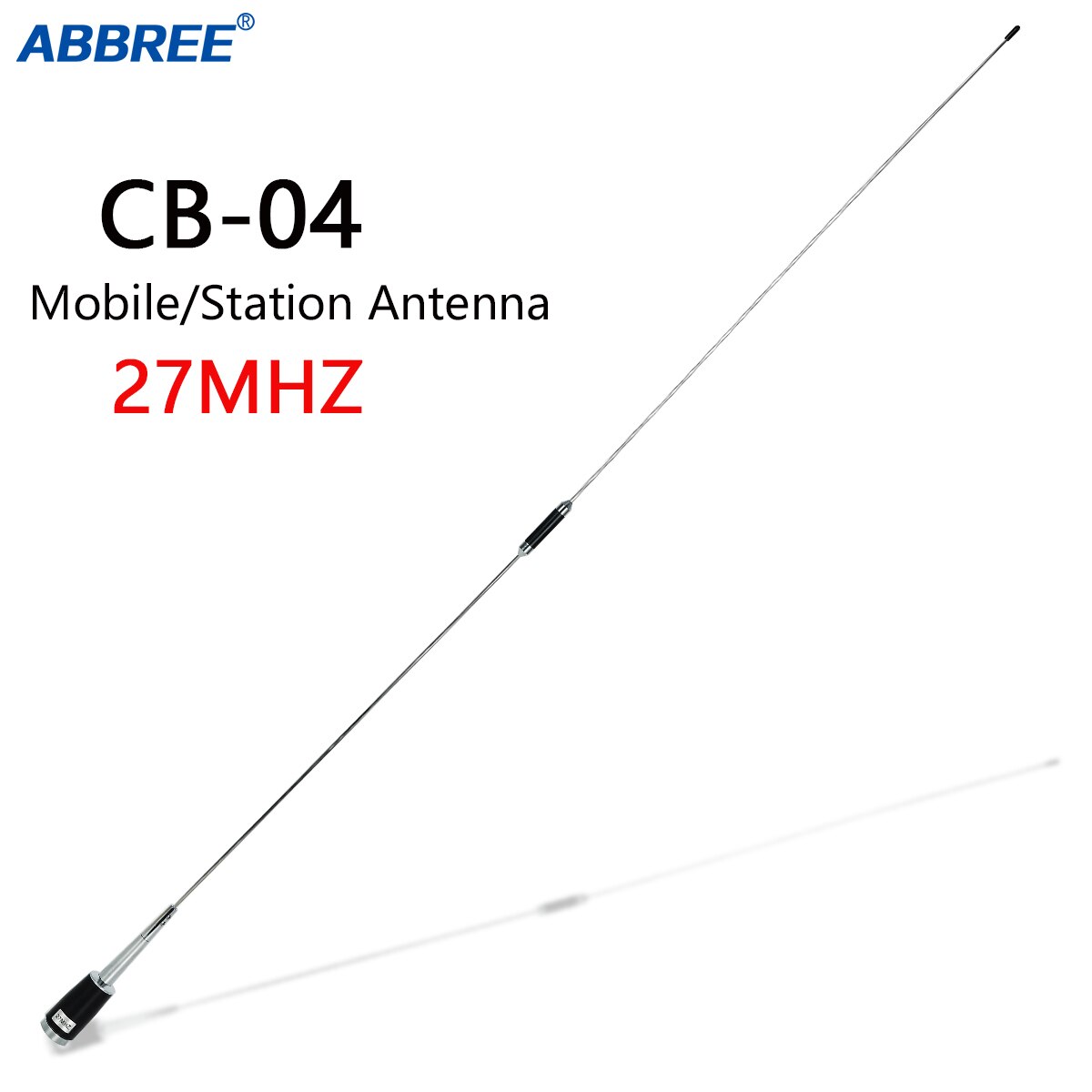 ABBREE CB-04 CB Antenna 110CM CB Radio Antenna 27MHz CB Antenna PL259 Male Compatible with Vehicle Car Truck Mobile CB Radio