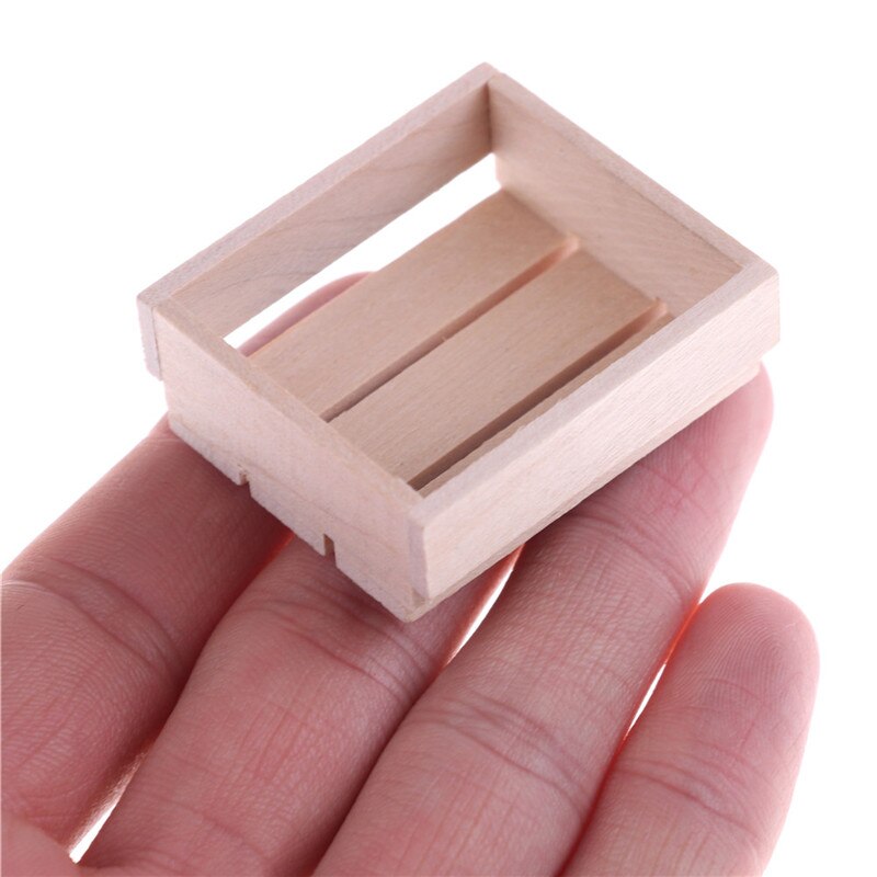 Kuchnia drewniane pudełko miniaturowe akcesoria kuchenne rama drewniana DIY drewniany domek dla lalek miniatury 1:12 akcesoria domek dla lalek