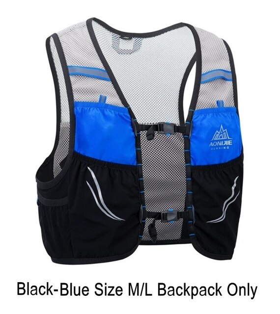 AONIJIE-Chaleco de hidratación ligero C932, bolsa para deportes al aire libre, senderismo, Maratón, 350ml: blue vest ML