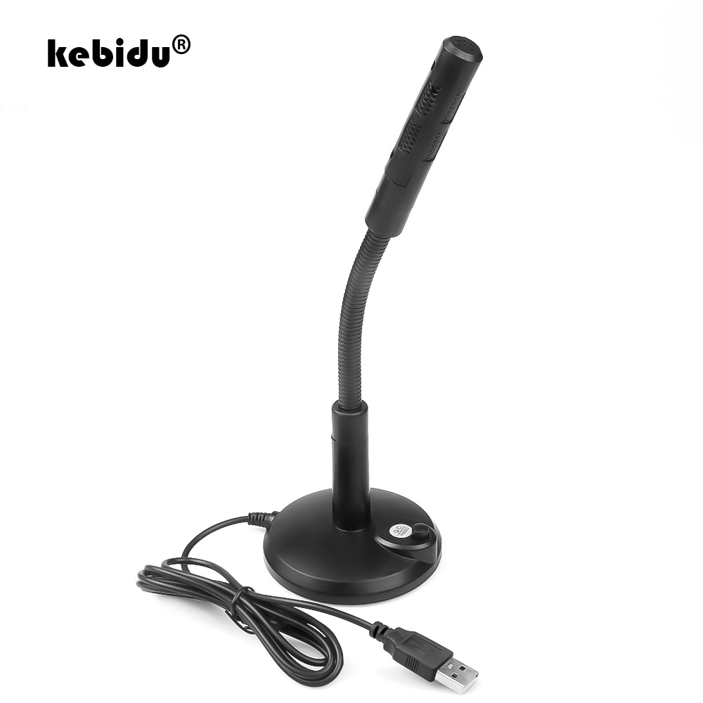 Kebidu 3.5Mm Usb Laptop Microfoon Mini Studio Speech Microfoon Stand Mic Met Houder 360 Graden Verstelbare Voor Desktop Pc